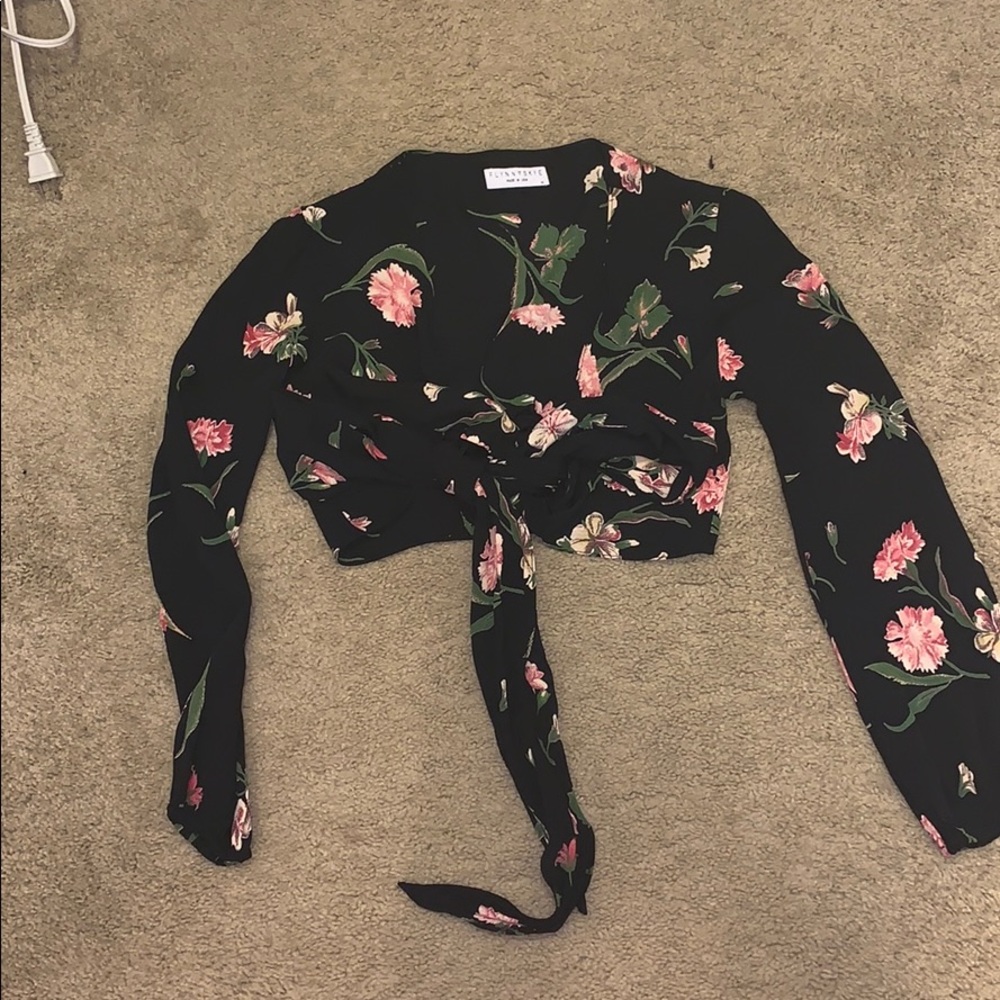 Flynn skye wrap long sleeve top